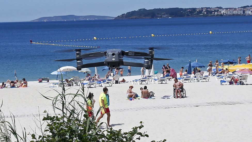 Los drones patrullan Sanxenxo