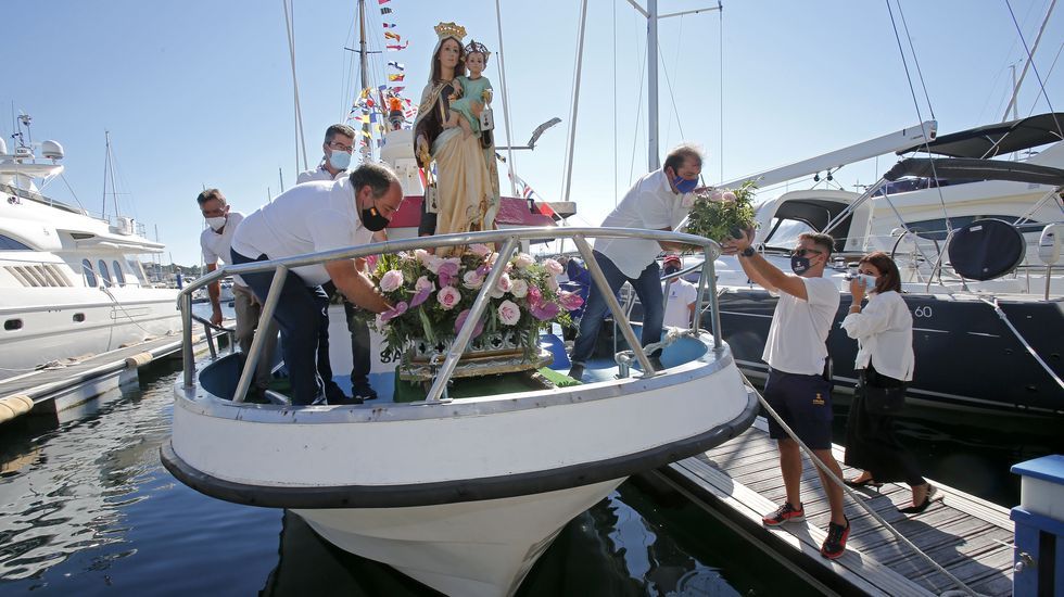 Procesión marítima de la Virgen del Carmen en Sanxenxo
