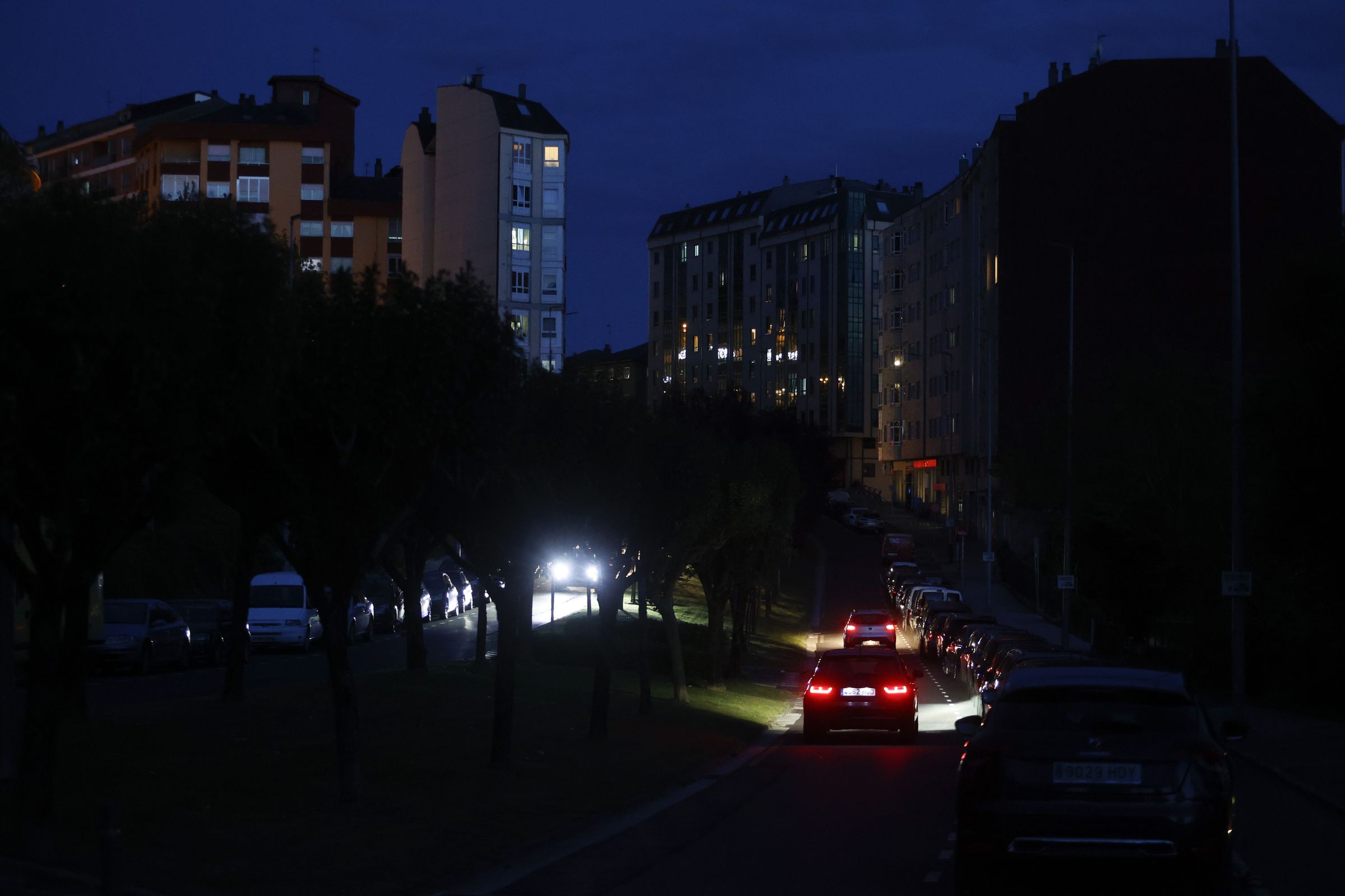 As 22:00 horas do da seguinte algunhas zonas de Lugo ainda non recuperaran a normalidade despois do apagamento xeral que sufreu todo o pais. 29/04/2025