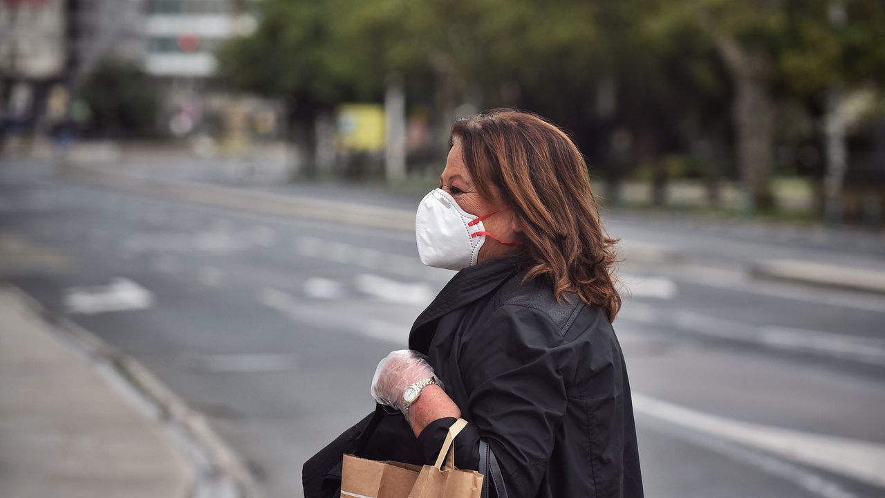 Mascarillas en las calles de A Coruña