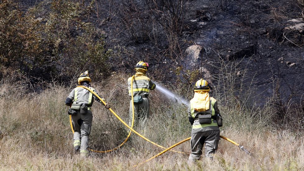 Incendio forestal en Aguasantas