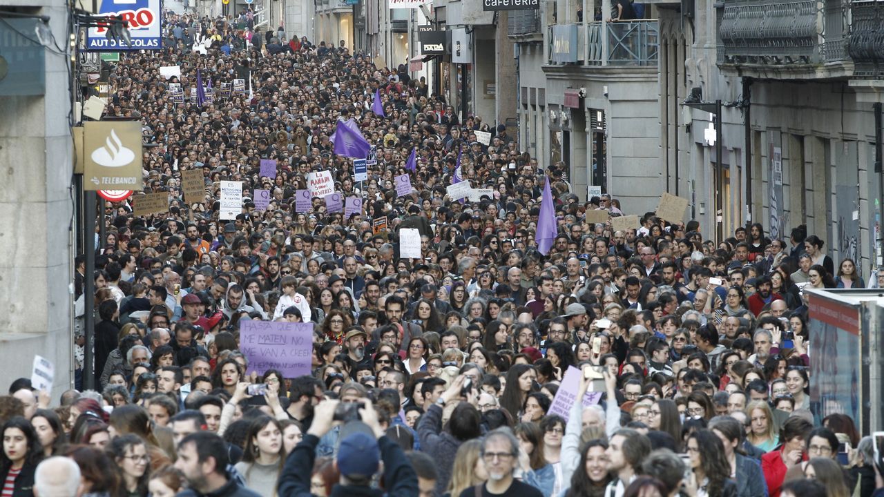 Manifestación en el centro de Vigo