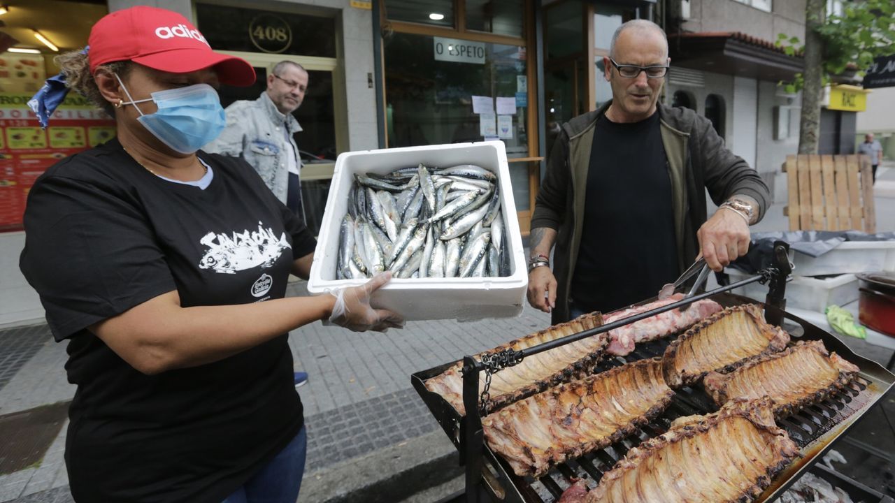Churrascada y sardiñada en el bar Espeto, en A Coruña