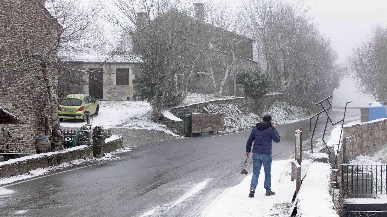 Nieve en O Cebreiro
