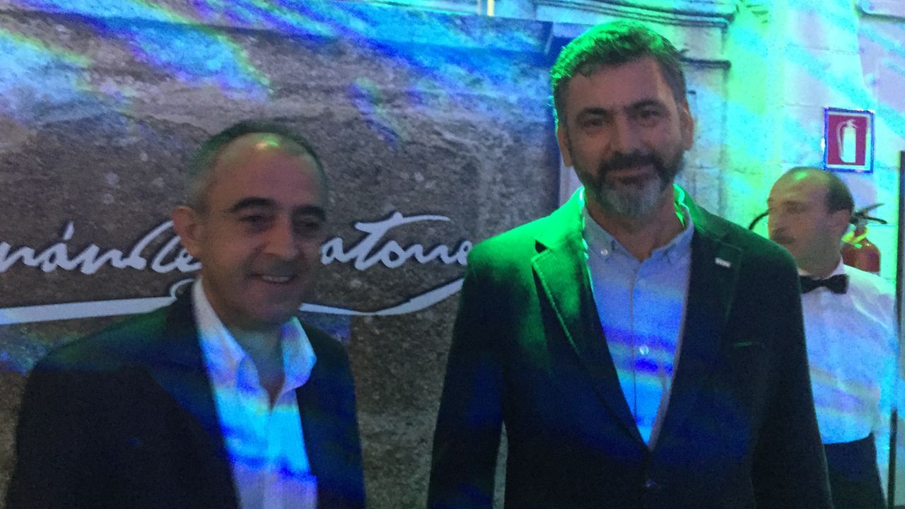 El secretario xeral de UGT, José Antonio Gómez, con el CC.OO., Ramón Sarmiento
