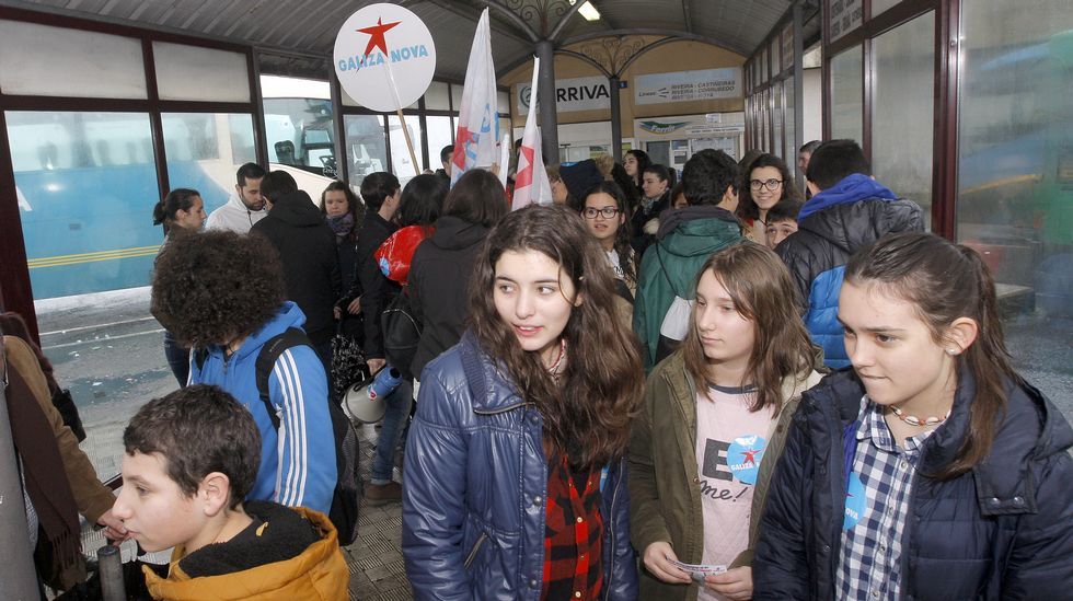 Manifestación en Ribeira