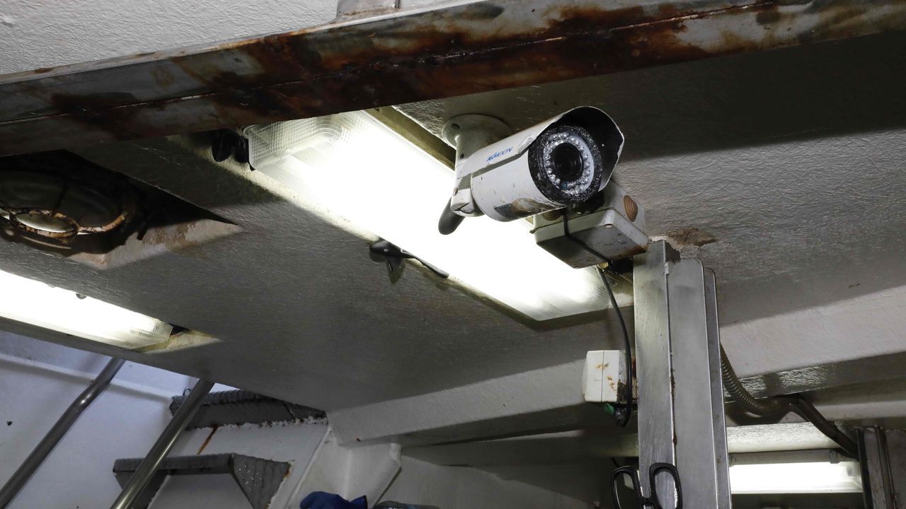 Una de las cámaras que hay en las zonas de trabajo. Transmiten imágenes al puente y resultan muy útiles en caso de problemas