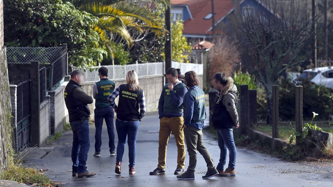 Registro en la casa de Taragoña del detenido por la desaparición de Diana Quer