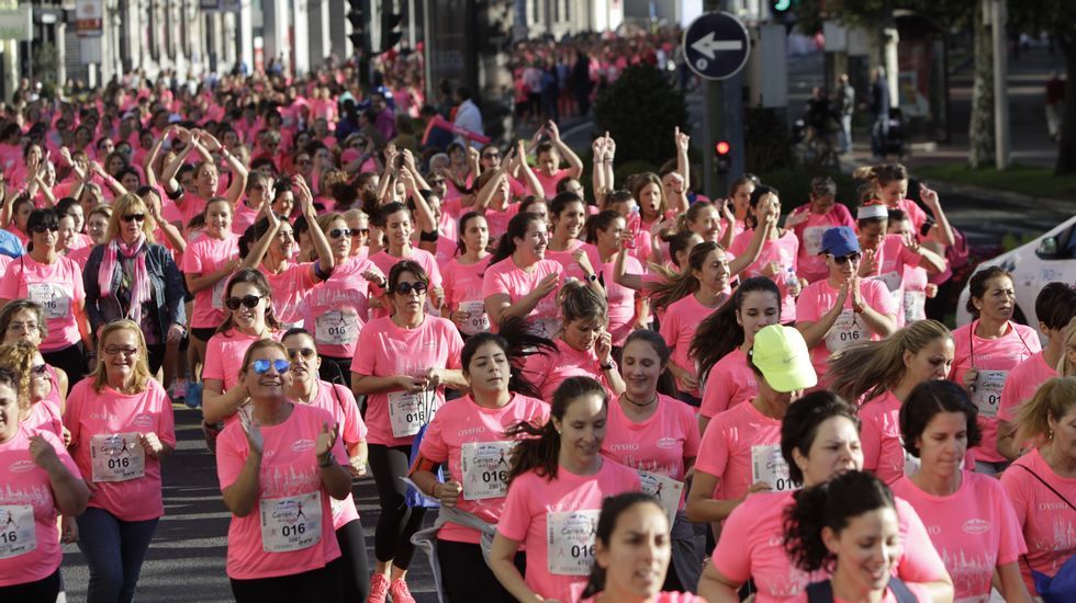 La boxeadora Marta Brañas, participante en la carrera de la mujer