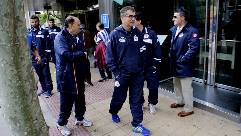 Aficionados del Dépor con Sissoko
