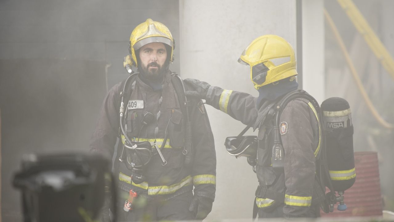 Incendio en taller O Caramiñal.