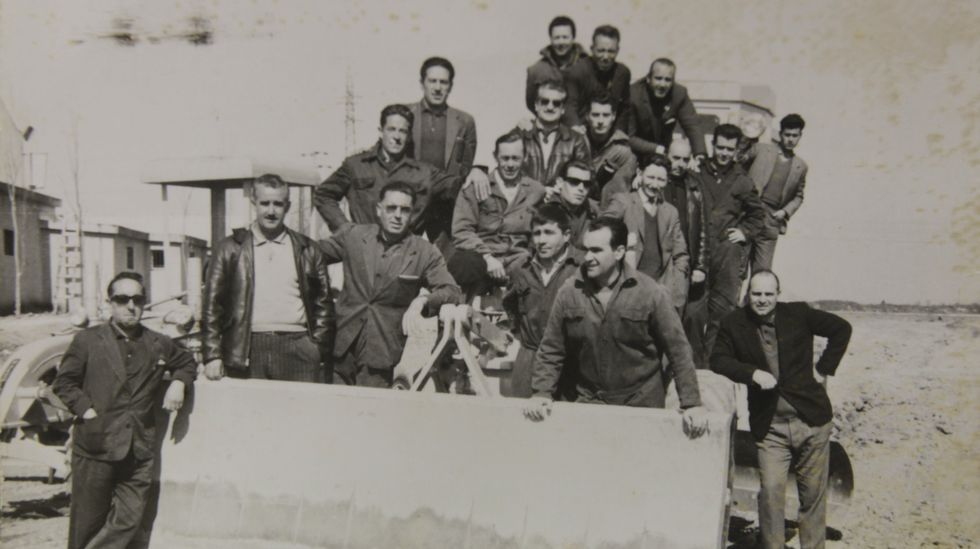 Equipo de fútbol de Santa Lucía.Fiestas de la Gaiteira (agosto de 1954)