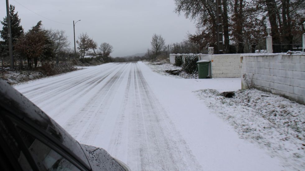 Nieve en A Pobra de Trives (Ourense)