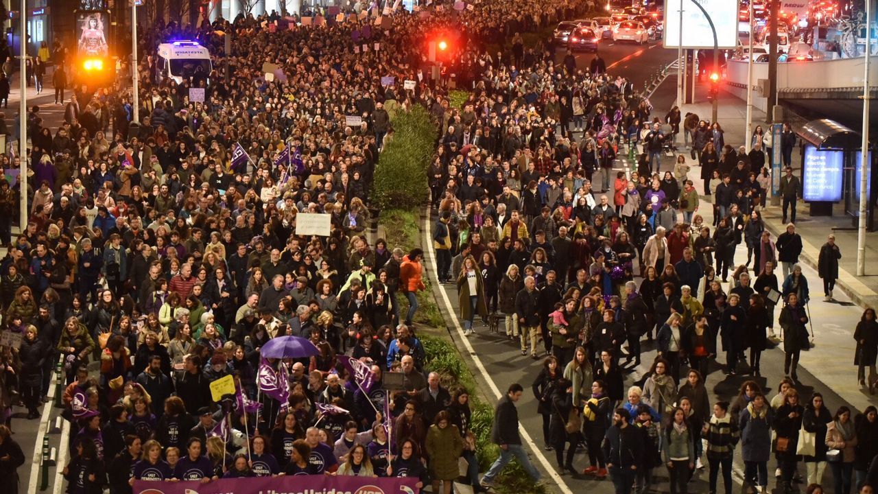 Manifestación en Monforte