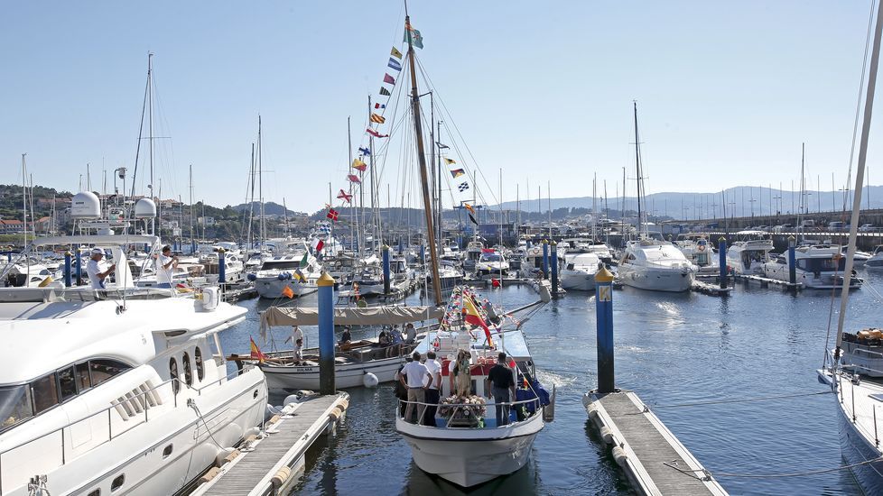 Procesión marítima de la Virgen del Carmen en Sanxenxo