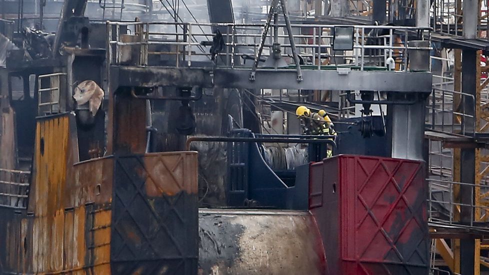 Incendio en los astilleros de Placeres