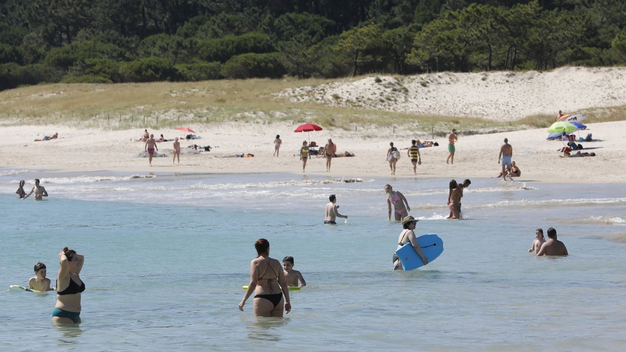 Playa de Menduiña, en Aldán