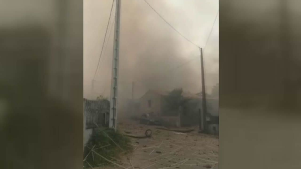 El diá después a la explosión mortal en Tui