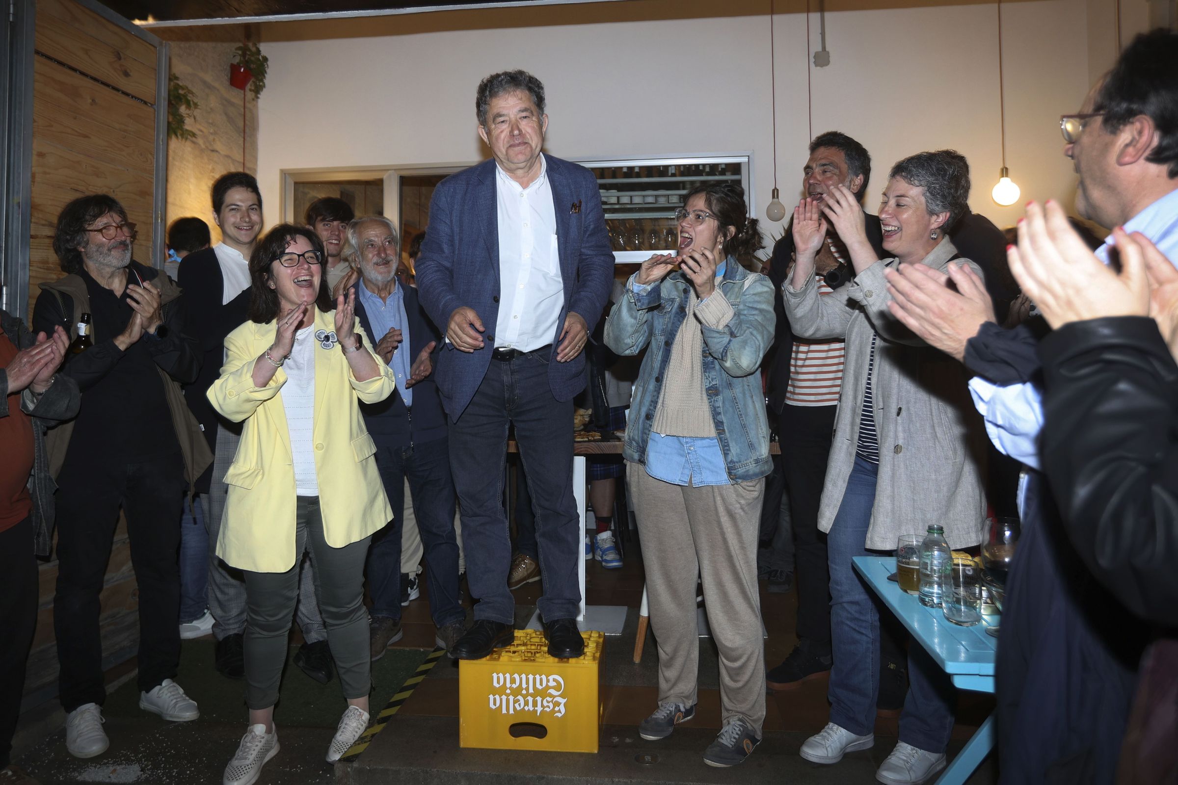 Miguel Anxo Fernandez Lores, alcalde de Pontevedra, valora na r�a o resultado electoral das elecci�ns municipais. 28/05/2023