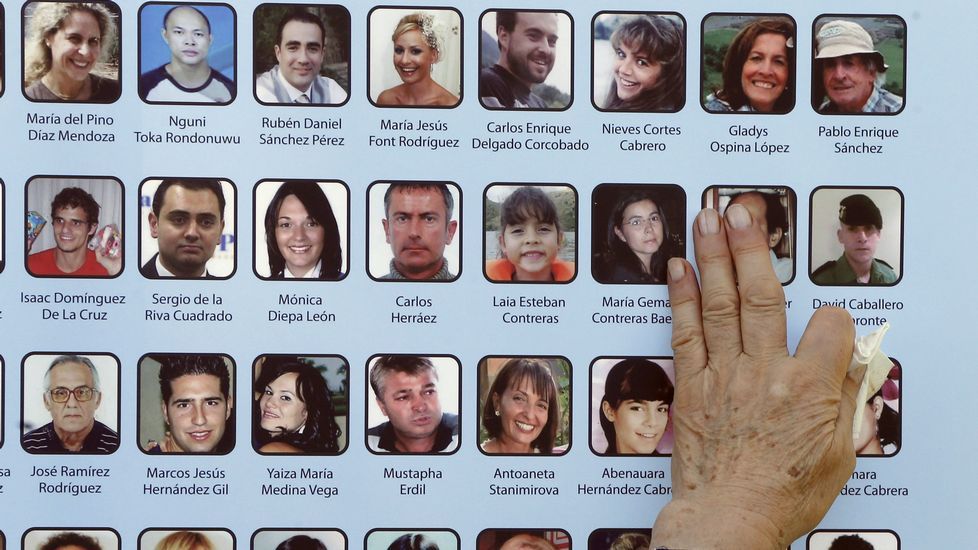 Las imágenes de las víctimas en el homenaje en Madrid