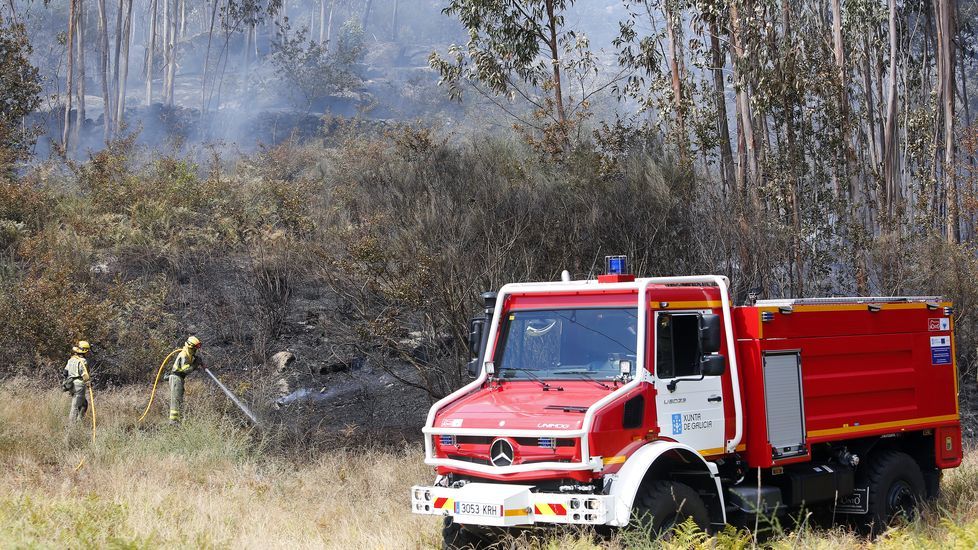 Incendio forestal en Aguasantas
