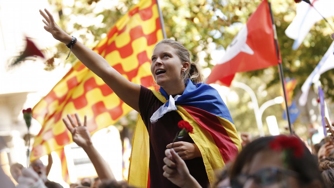 .Protestas en las calles de Barcelona