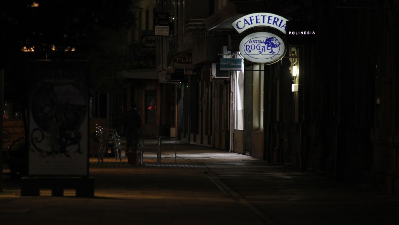 Vilagarcia, vacía por el toque de queda.