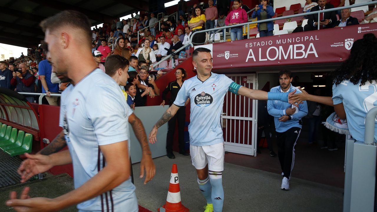 Iago Aspas capitán del Celta en el partido amistoso que se disputó en A Lomba