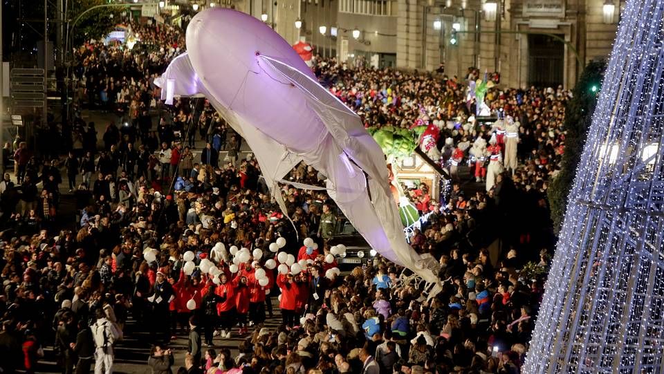 Vista de la cabalgata de A Coruña