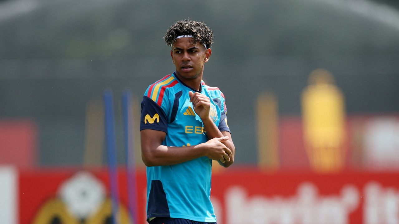 AtletismoUniOvi.Lamine Yamal en su regreso a los entrenamientos con la selecci�n espa�ola en Chattanooga