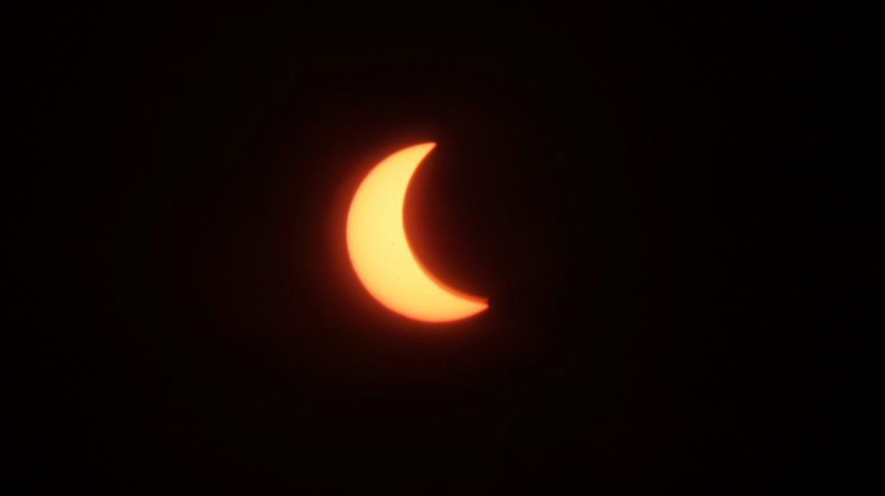 Así se vio el eclipse en Sulawesi.