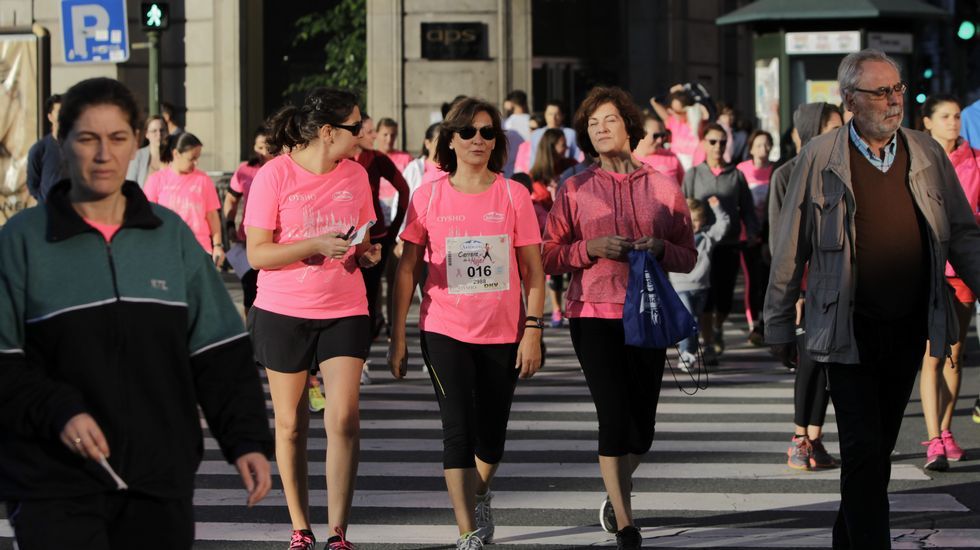 La boxeadora Marta Brañas, participante en la carrera de la mujer