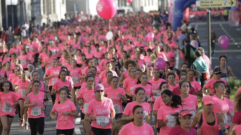La boxeadora Marta Brañas, participante en la carrera de la mujer