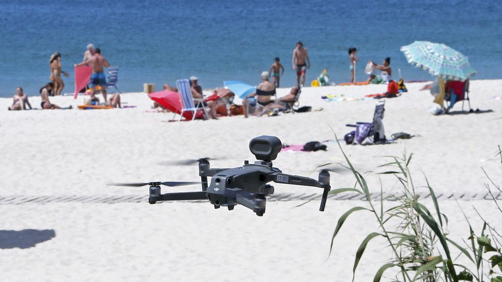 Los drones patrullan Sanxenxo