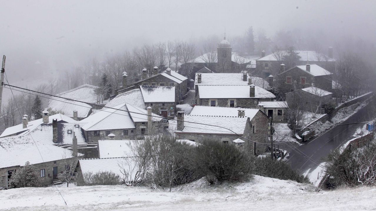 Nieve en O Cebreiro