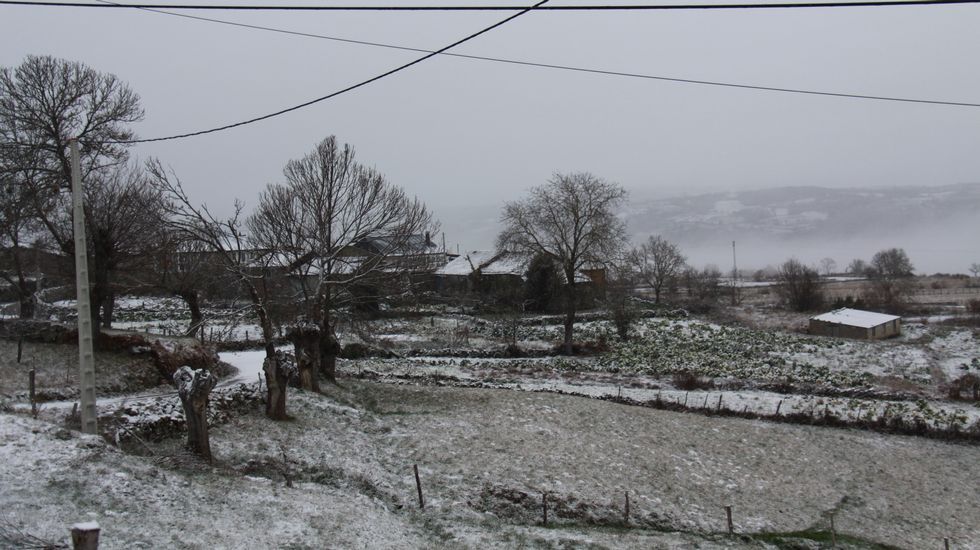 Nieve en A Pobra de Trives (Ourense)