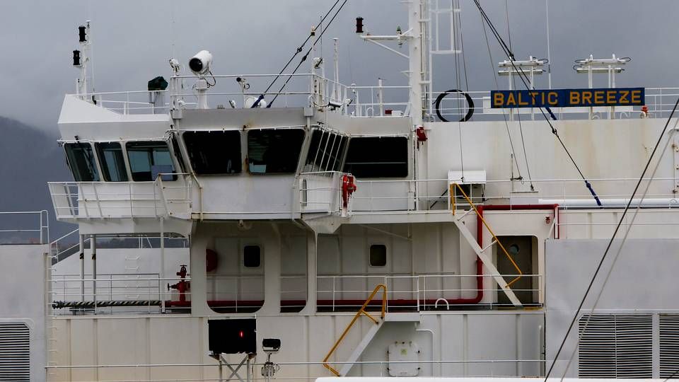 mercante.El mercante «Baltic Breeze», esta mañana tras la colisión de esta madrugada