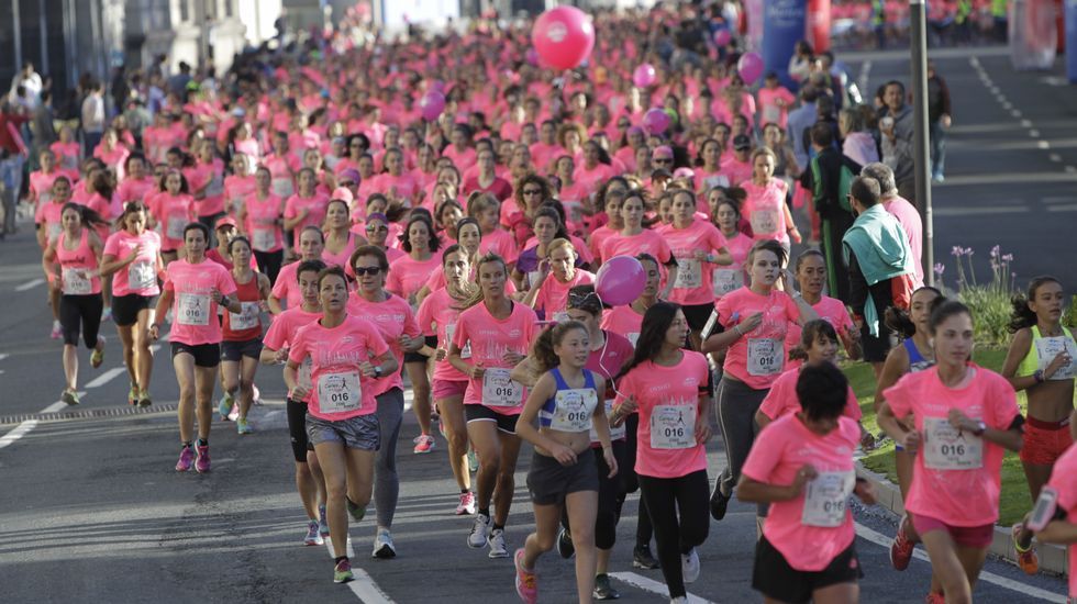 La boxeadora Marta Brañas, participante en la carrera de la mujer