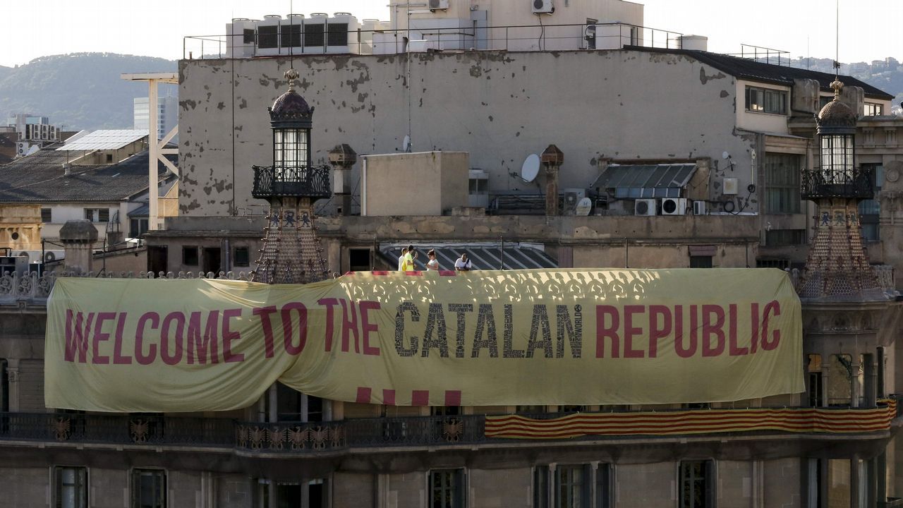 .Protestas en las calles de Barcelona