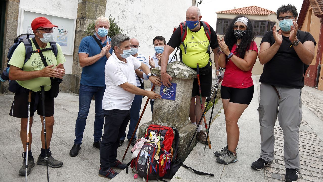 conmemoracion da chegada dos primeiros peregrinos polo camiño a orixe. os alcaldes recorrerán o ultimo tramo, desde o porto ata a igrexa en Corrubedo