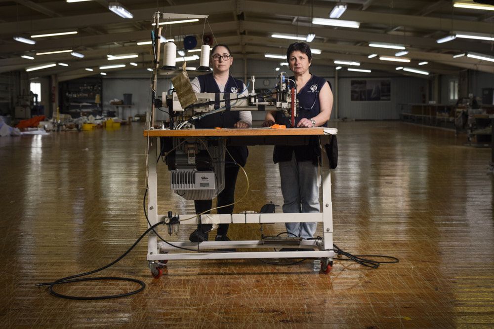 Derradeiro da antes do peche na fbrica de velas da empresa North Sails. 04/2025