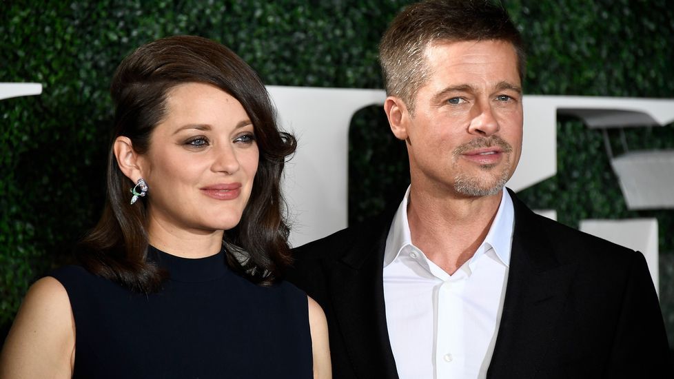 Brad Pitt y Marion Cotillard, durante el acto de promoción de la película que han rodado juntos.