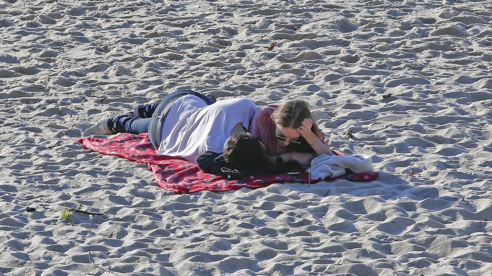 Disfrutando del sol en las playas de Marín