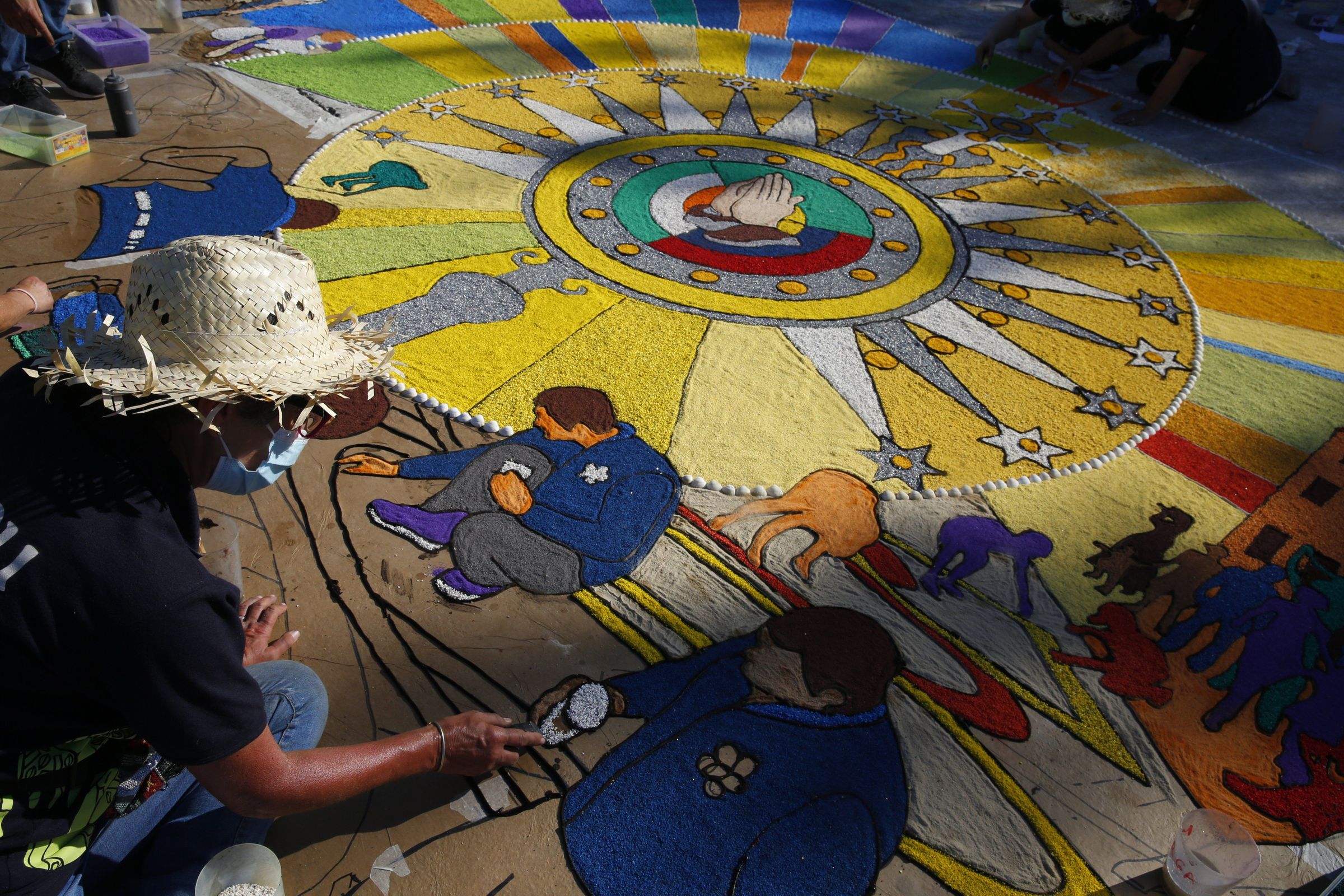 Alfombra floral en Bueu. 5/06/2021