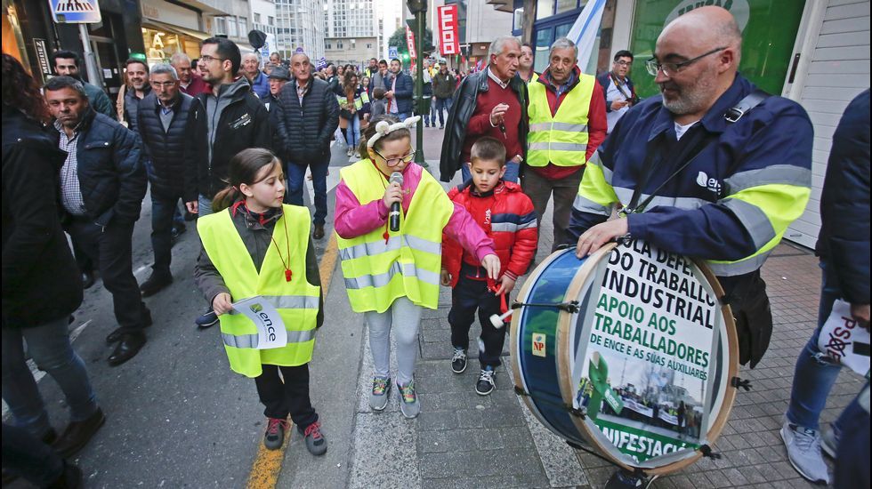 Manifestación de trabajadores de Ence