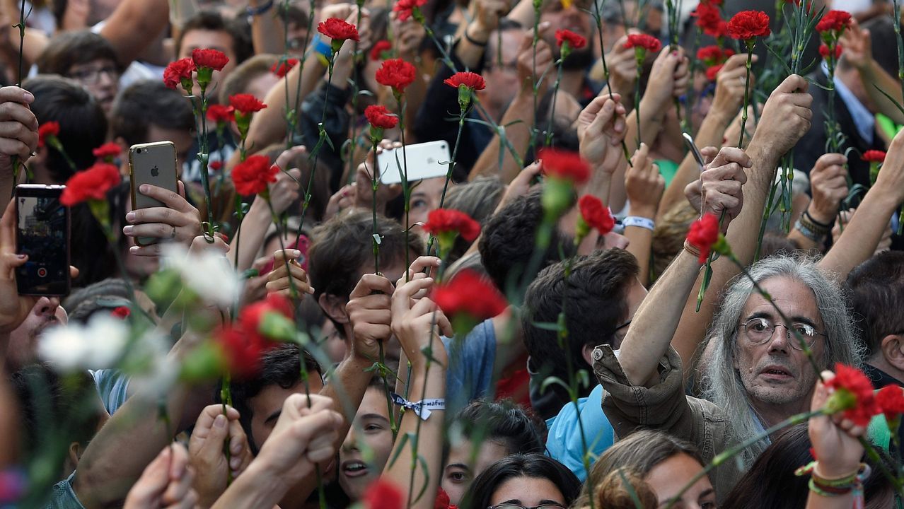 .Protestas en las calles de Barcelona