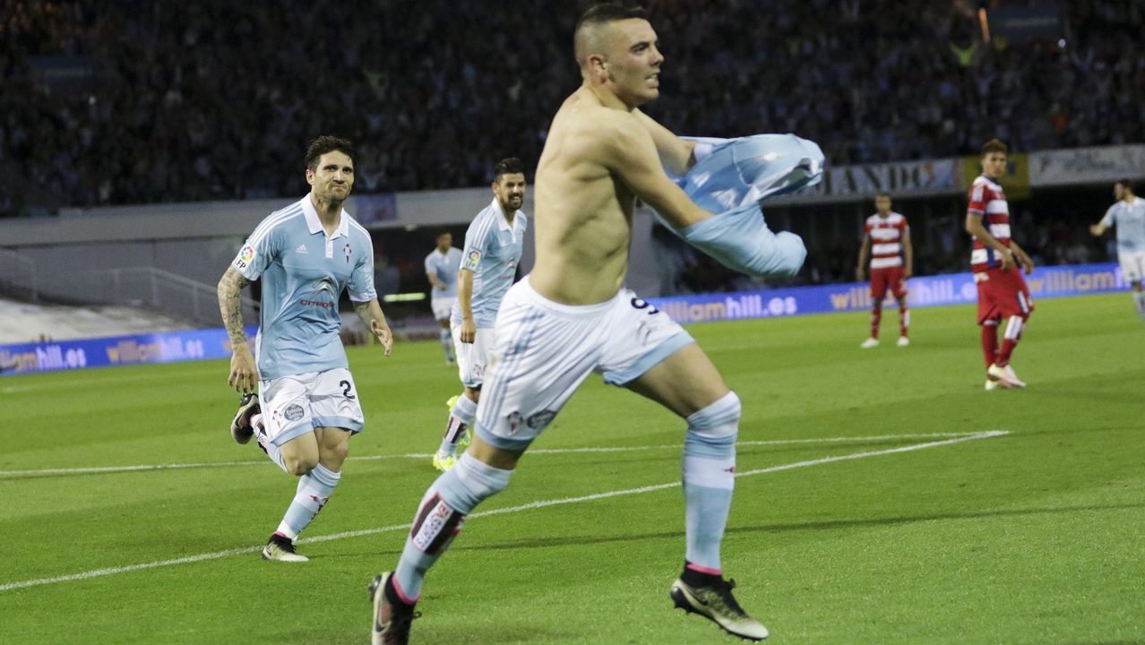 Celta-Granada (2-1) el 25 de abril del 2016. Doblete de Iago