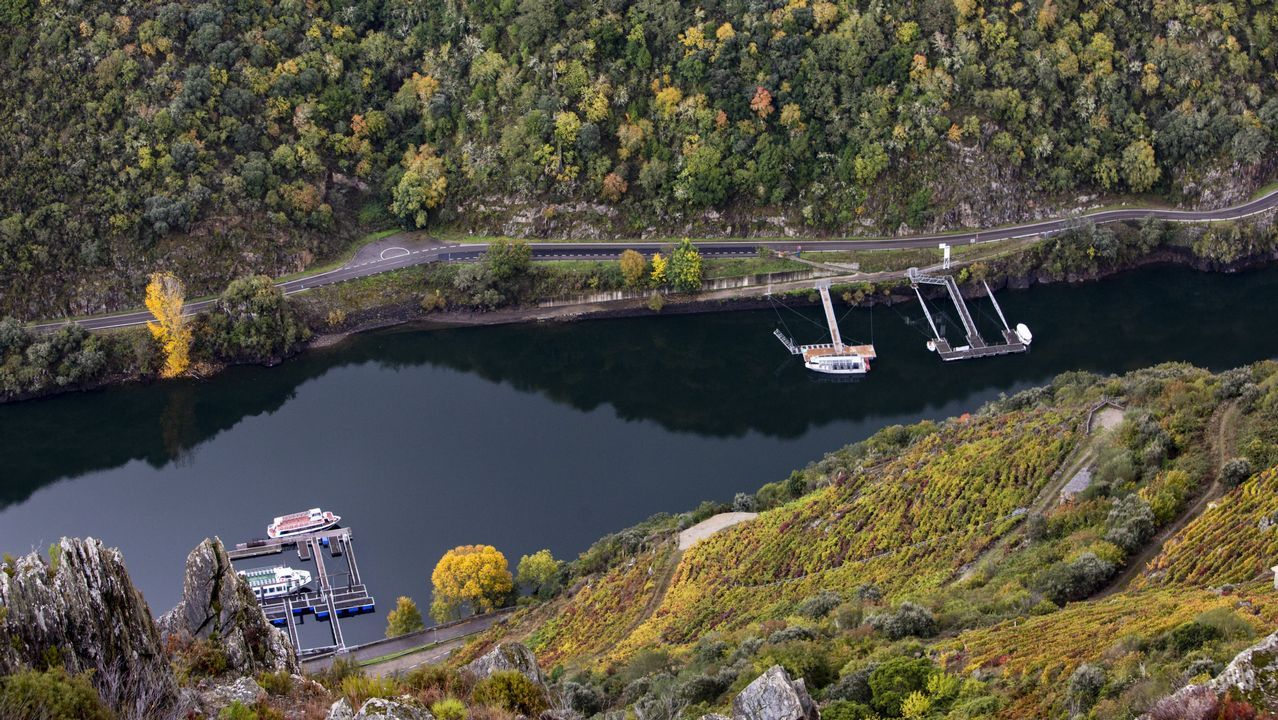 Los embarcaderos vistos desde el Mirador do Duque
