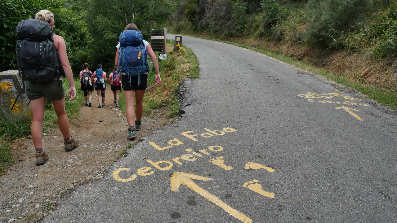 Desvío de la Faba, en Vega de Valcarce, a punto de entrar en Galicia