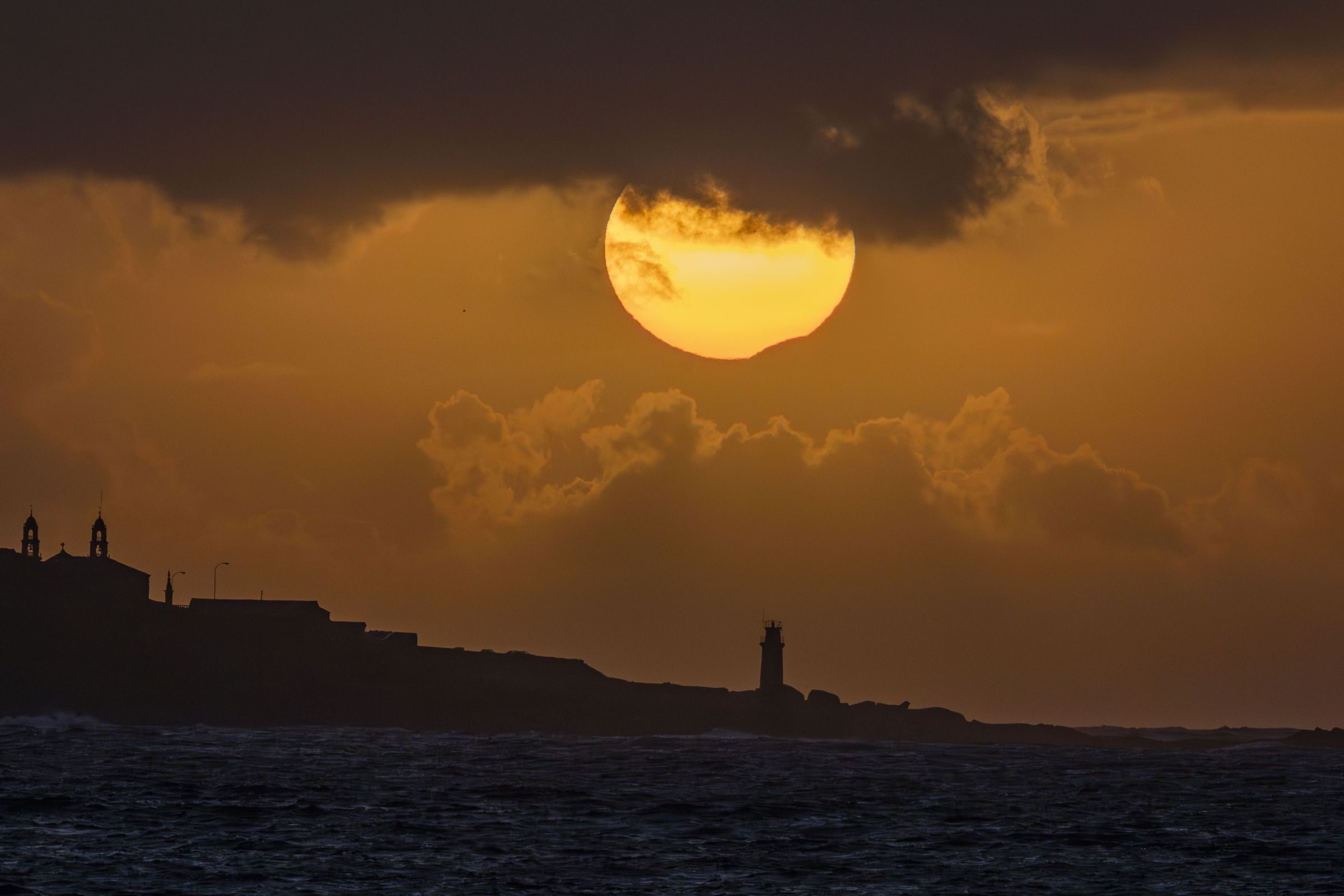 As� se veu o eclipse na Costa da Morte. 08/04/2024
